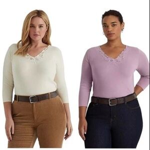 Brand New Set of 2x RALPH LAUREN Women’s Tops Size 1x